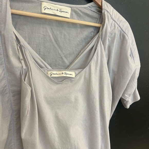 Graham and Spencer S 2 piece light cotton oversized dress and slip dress EUC - Picture 11 of 15